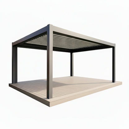 Outdoor Waterproof Pergola Aluminium Motorized Louvered Pergola Canopy Exterior Gazebo Bioclimatic Pergolas Shading Gazebo