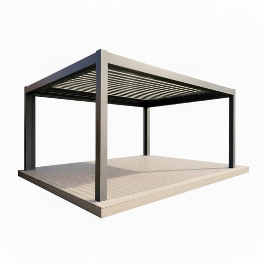 Outdoor Waterproof Pergola Aluminium Motorized Louvered Pergola Canopy Exterior Gazebo Bioclimatic Pergolas Shading Gazebo