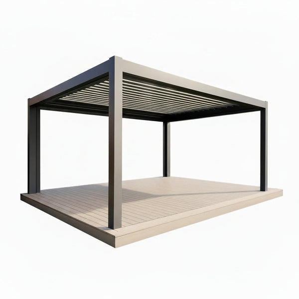 Outdoor Waterproof Pergola Aluminium Motorized Louvered Pergola Canopy Exterior Gazebo Bioclimatic Pergolas Shading Gazebo